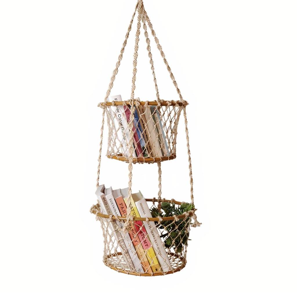 Jhuri Double Hanging Basket Home & Kitchen  