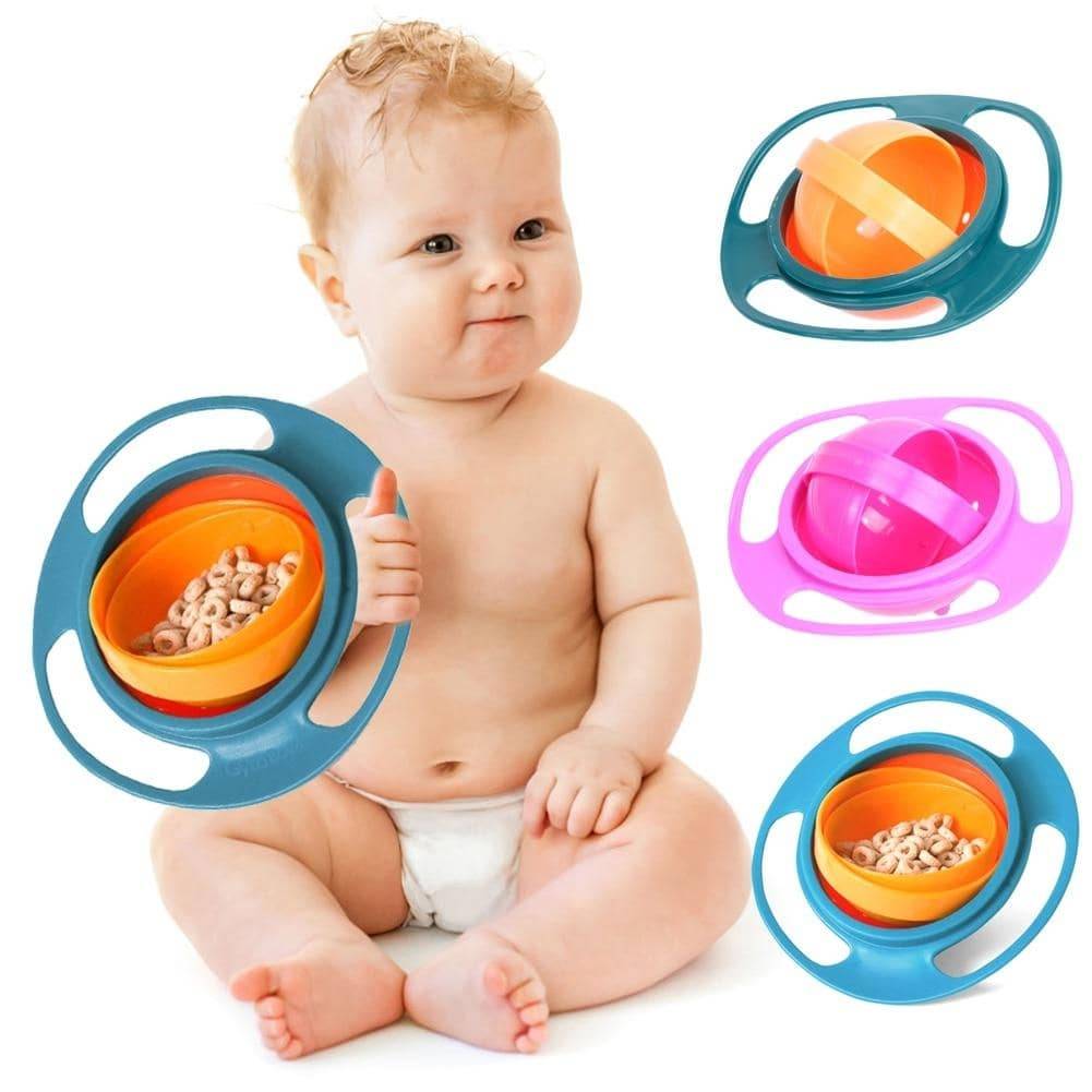 360-Degree Rotating Baby Bowl Best Sellers Kids & Babies Color : Green|Blue|Pink 