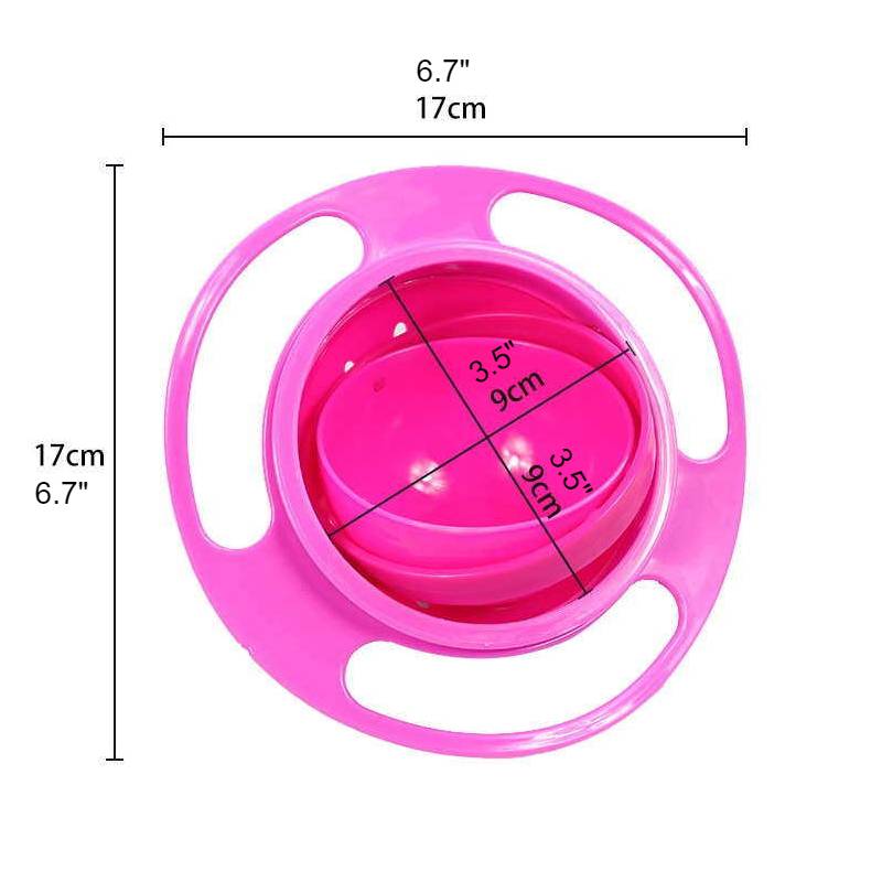 360-Degree Rotating Baby Bowl Best Sellers Kids & Babies Color : Green|Blue|Pink 