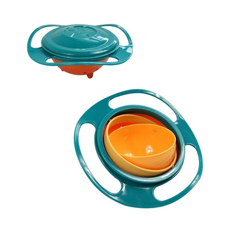 360-Degree Rotating Baby Bowl Best Sellers Kids & Babies Color : Green|Blue|Pink 