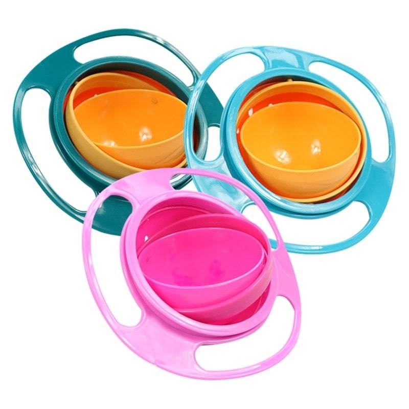 360-Degree Rotating Baby Bowl Best Sellers Kids & Babies Color : Green|Blue|Pink 