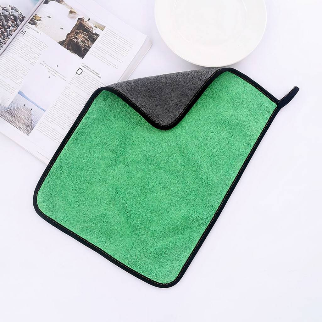 Absorbent Velvet Towel Car Accessories Color : Yellow|Green|Blue Absorbent Velvet Towel Car Accessories Color : Yellow|Green|Blue