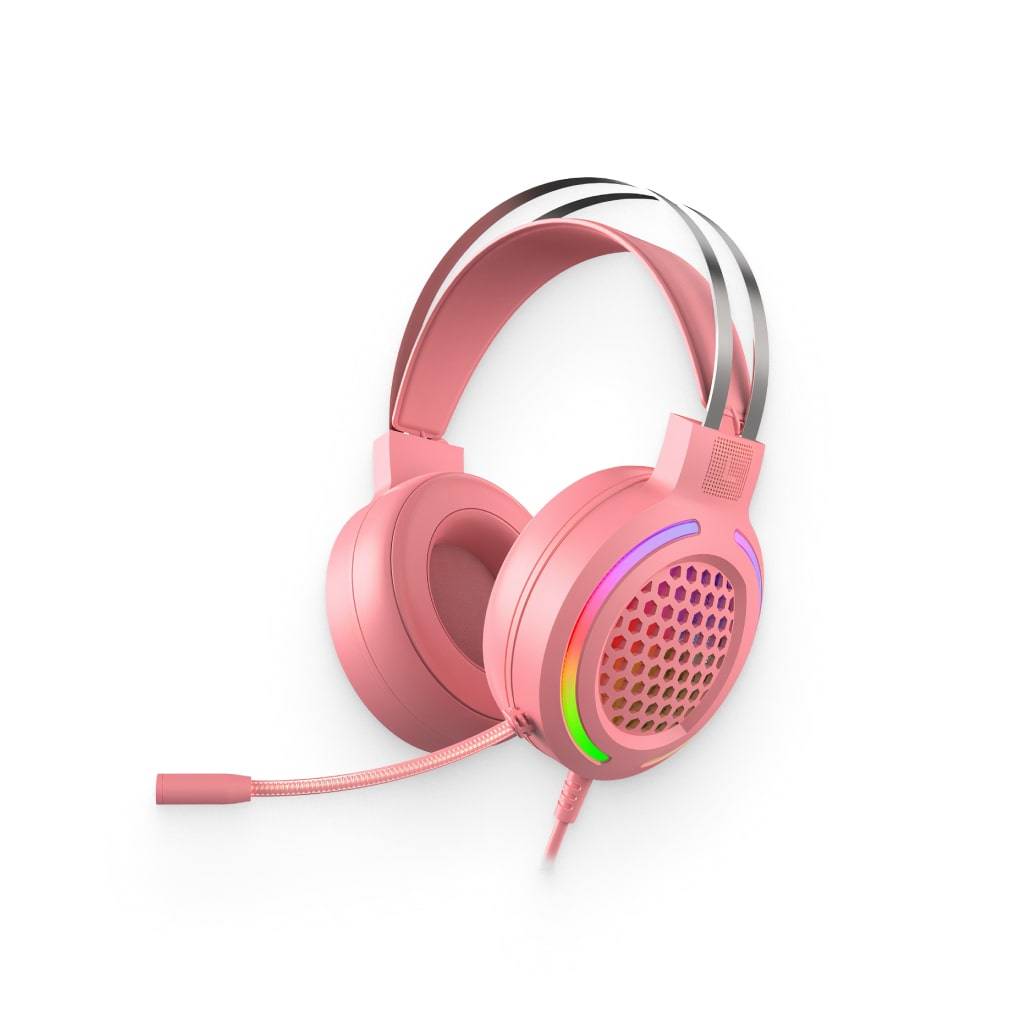 Pink Hollow Textured Headset Gadgets & Electronics New Arrivals Pink Hollow Textured Headset