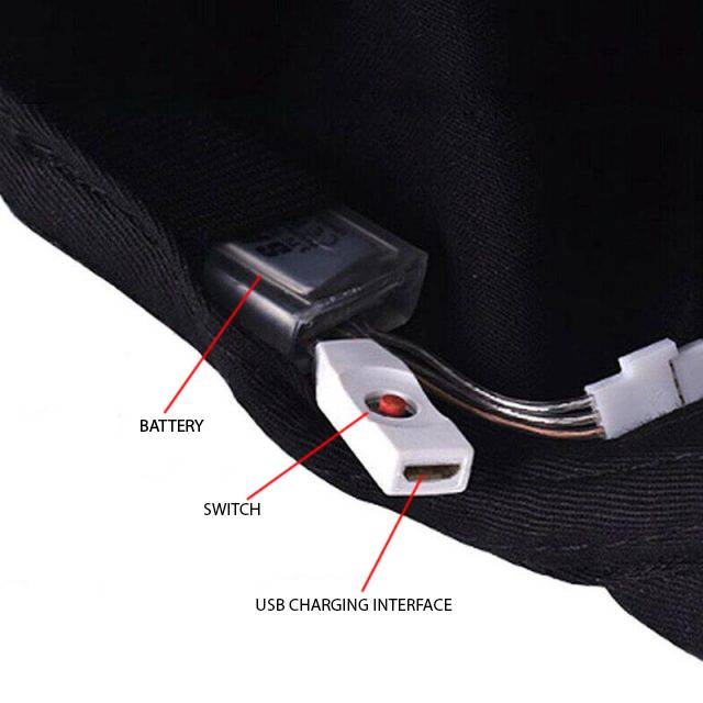 LED Message Cap Women’s Fashion Color : Red|Black LED Message Cap Women's Fashion Color : Red|Black