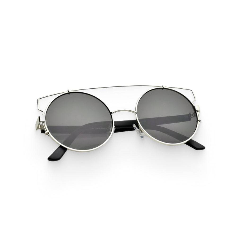 Oversize Round Flat Crossbar Glasses Women’s Fashion Oversize Round Flat Crossbar Glasses Women's Fashion