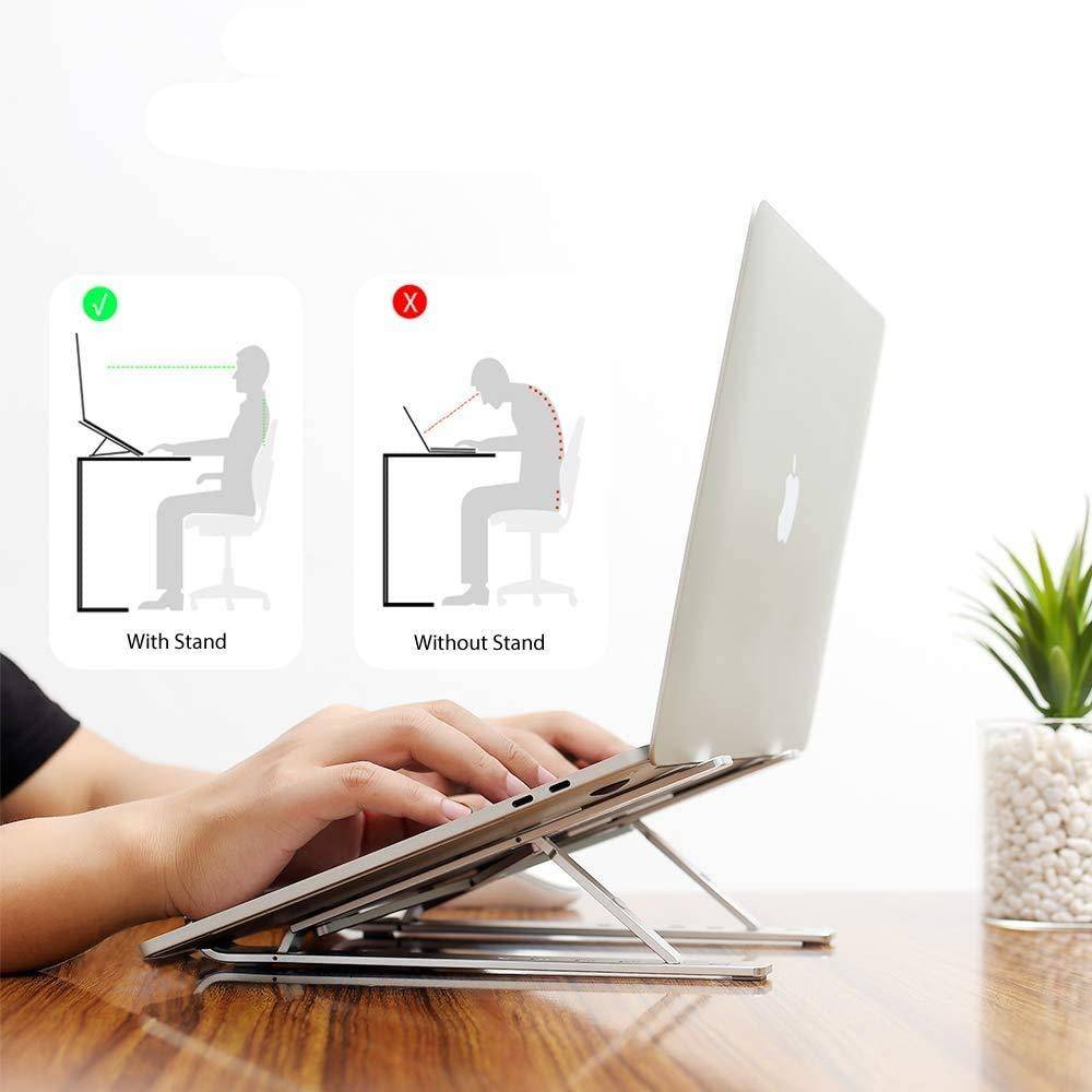 Adjustable Aluminum Laptop Stand Gadgets & Electronics Color : Silver|Black Adjustable Aluminum Laptop Stand Gadgets & Electronics Color : Silver|Black