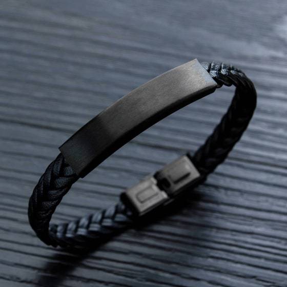 1-min (18) Black Leather Bracelet