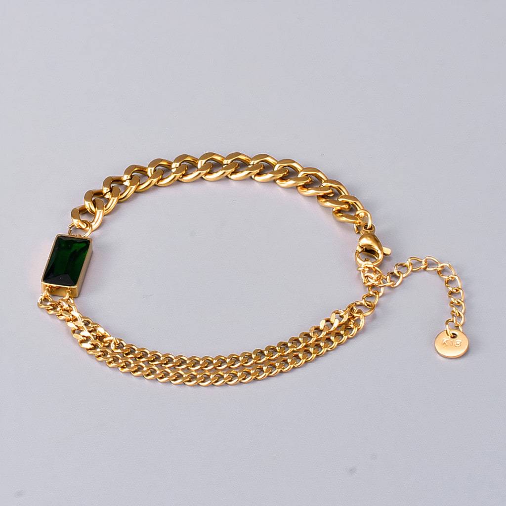 Emerald Charm Bracelet Women’s Fashion Emerald Charm Bracelet Women's Fashion
