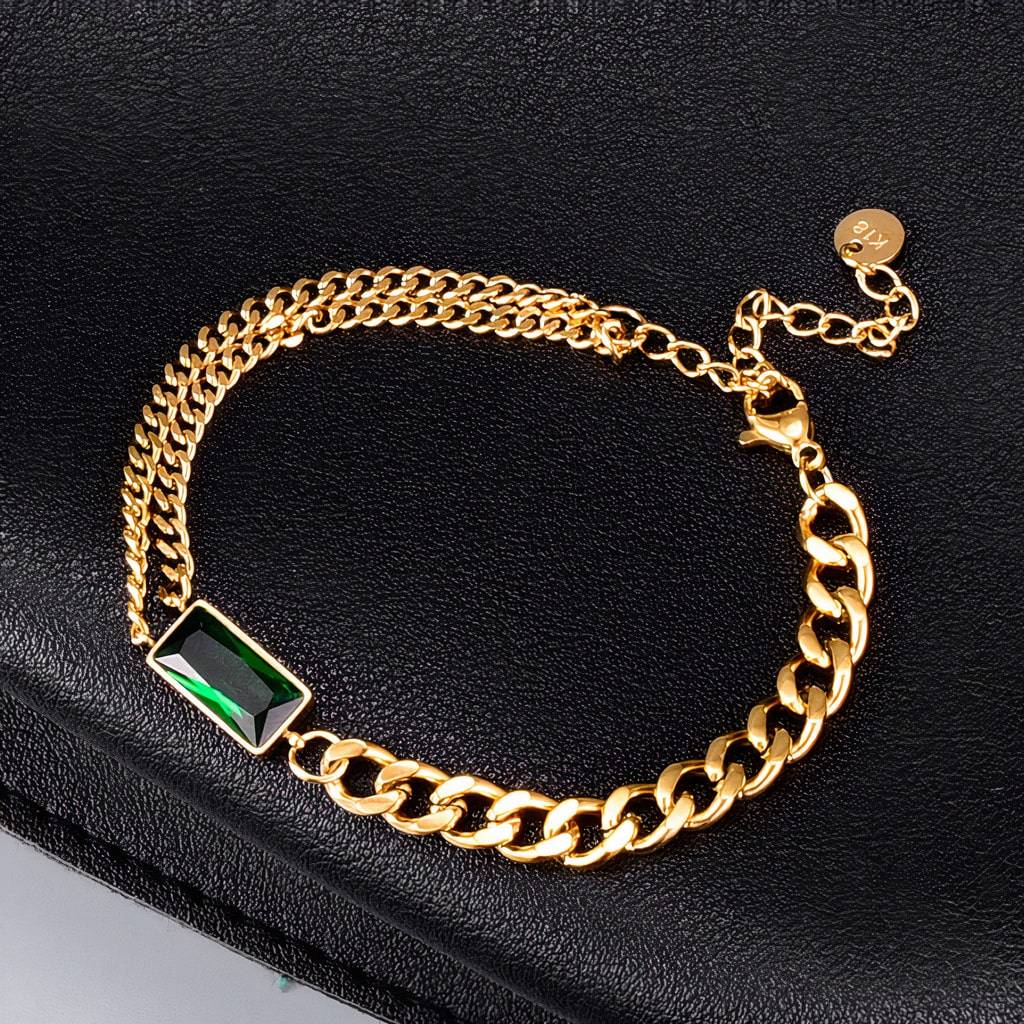 Emerald Charm Bracelet Women’s Fashion Emerald Charm Bracelet Women's Fashion