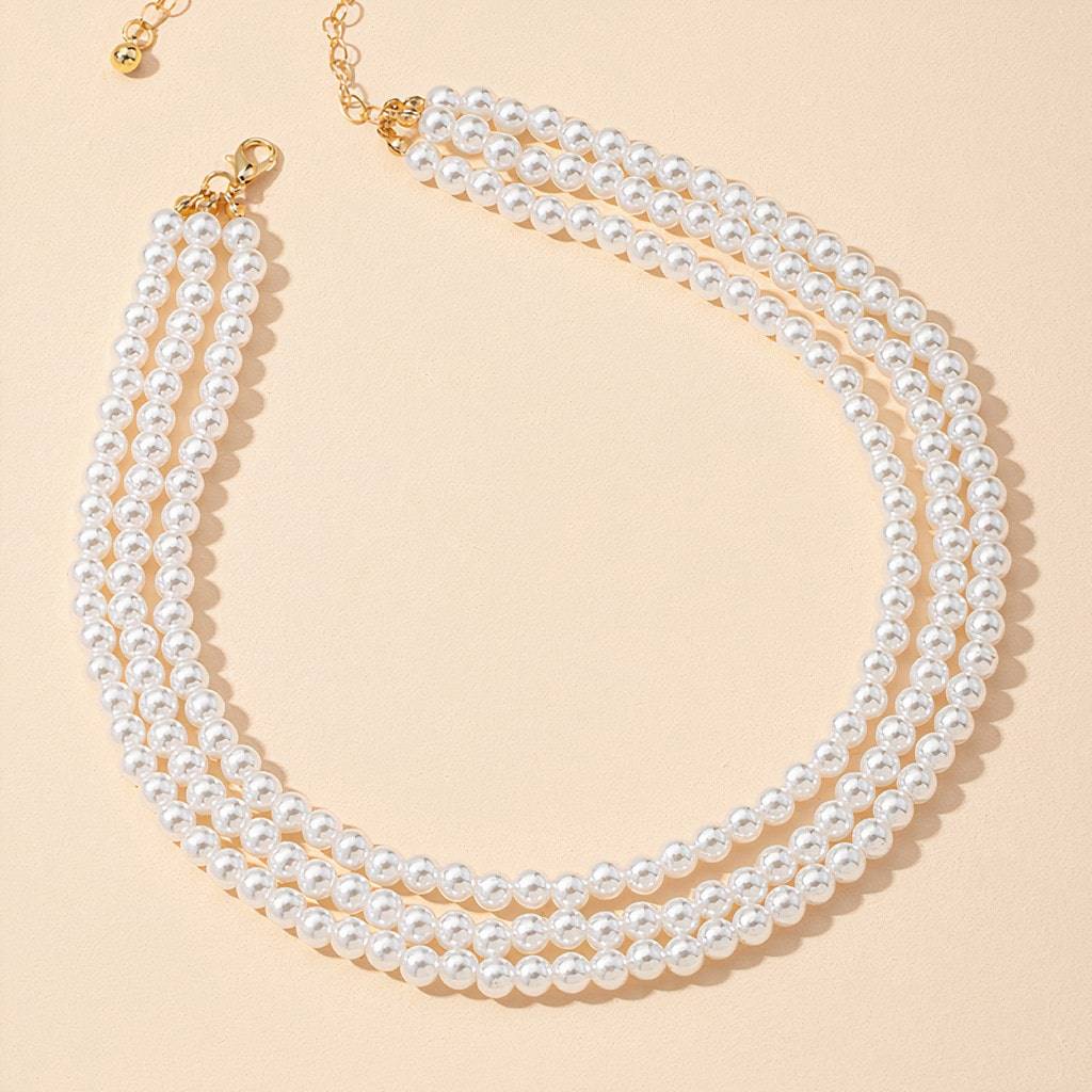 Multilayered Pearl Necklace Women’s Fashion Multilayered Pearl Necklace Women's Fashion
