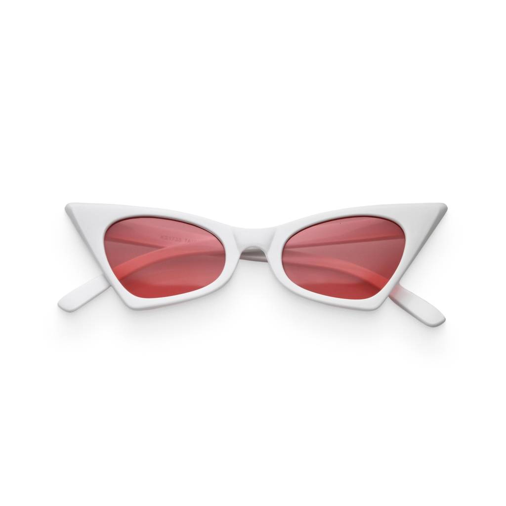 Women’s White & Hot Pink Retro Cat-Eye Sunglasses Women’s Fashion Women’s White & Hot Pink Retro Cat-Eye Sunglasses Women's Fashion