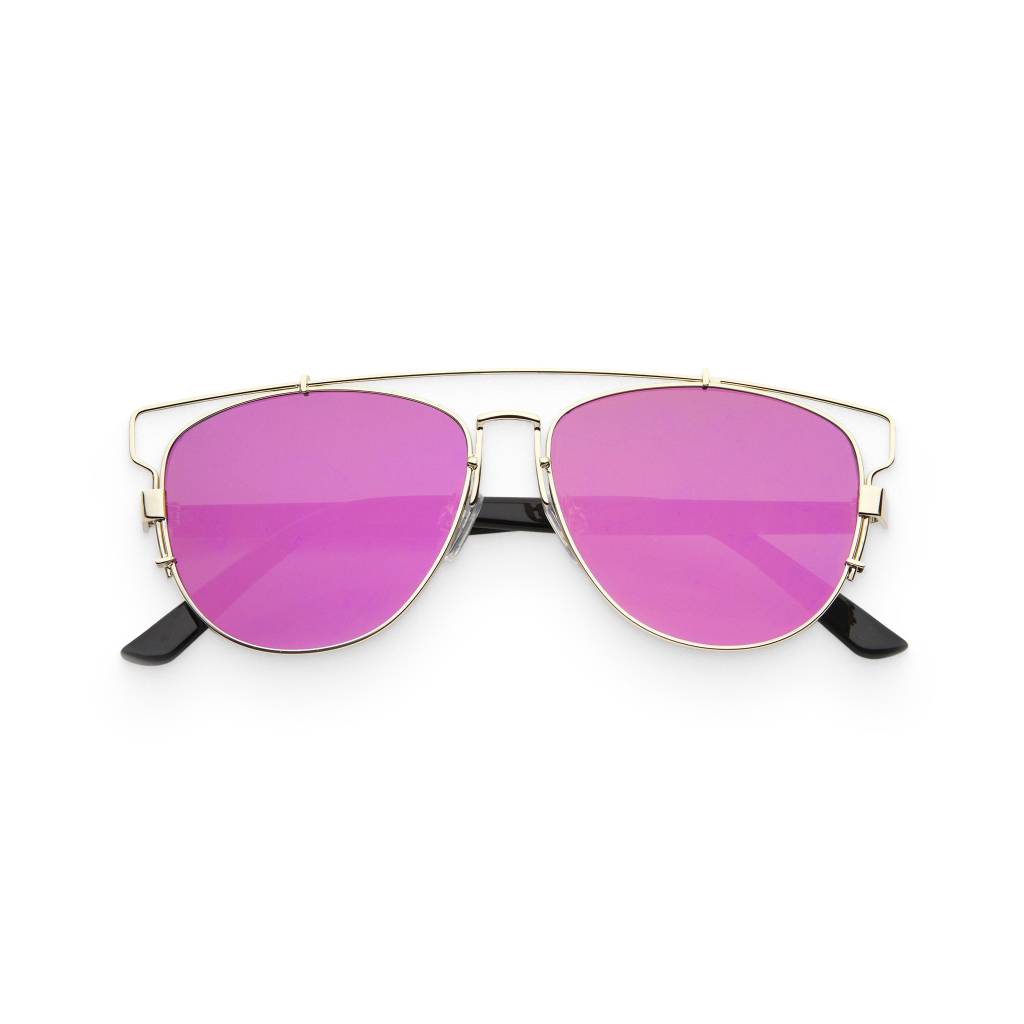 Gold & Purple Metal Flat-Front Sunglasses New Arrivals Women’s Fashion Gold & Purple Metal Flat-Front Sunglasses New Arrivals Women's Fashion