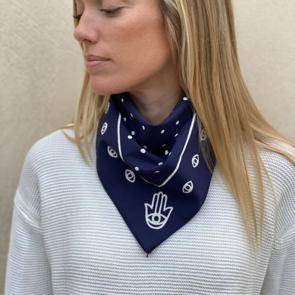 Hamsa & Dots Navy Bandana New Arrivals Women’s Fashion Hamsa & Dots Navy Bandana New Arrivals Women's Fashion
